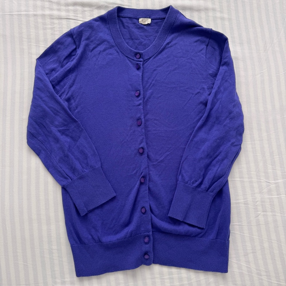 J.Crew purple cardigan Size S